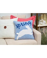 C&F Home 16" x 16" Spring Bunny Hooked Pillow