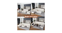 gaomon Modular Sectional Sleeper Sofa with Storage Seats Reversible Sofa with Chenille Fabric 9 Seater Sectional Sofa, Convertible Sectional Couches f