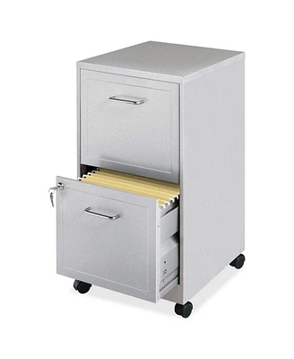 Slickblue 2-Drawer File Cabinet with Casters for Mobile Office Storage