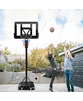 Kuyotq Portable Basketball Hoop with 8 to 10 Ft 5-Level Height Adjustable