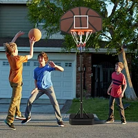 Kuyotq Basketball Hoop 5.6-6.5 Ft Height Adjustable for Kids with Shatterproof Backboard