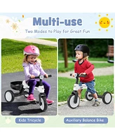 Kuyotq Toddler Convertible Trike with 86° Limited Steering Angle and Carbon Steel Frame