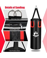 Kuyotq 56 Lbs Filled Punching Bag Set with Boxing Gloves