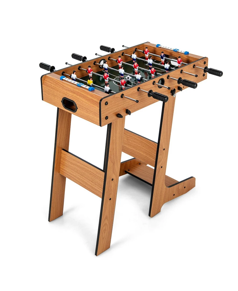 Kuyotq 27 Inch Indoor Folding Christmas Gift Foosball Table