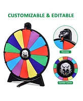 WinSpin 20" Prize Wheel 14 Slots Dry Erase Spinning Wheel for Pub Party Eagle