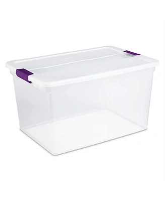 Sterilite 66 Quart ClearView Storage Tote Container with Latching Lid, (18 Pack)