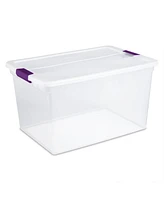 Sterilite 66 Quart ClearView Storage Tote Container with Latching Lid, (18 Pack)