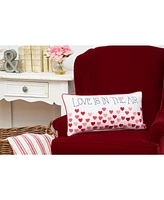 C&F Home 12" x 24" Valentine's Day "Love Is In The Air" Embroidered Accent Throw Pillow