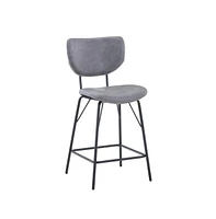 Jofran Modern Faux Leather Split-Back Upholstered Counter Height Barstool (Set of 2)