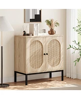 gaomon Rattan Buffet Cabinet