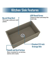 Casainc 33inch L x 18inch W Farmhouse Kitchen Sink with Accessories