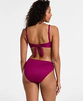 Bar Iii Womens Pucker Up V Wire Bikini Top V Waist Bottoms Exclusively At Macys