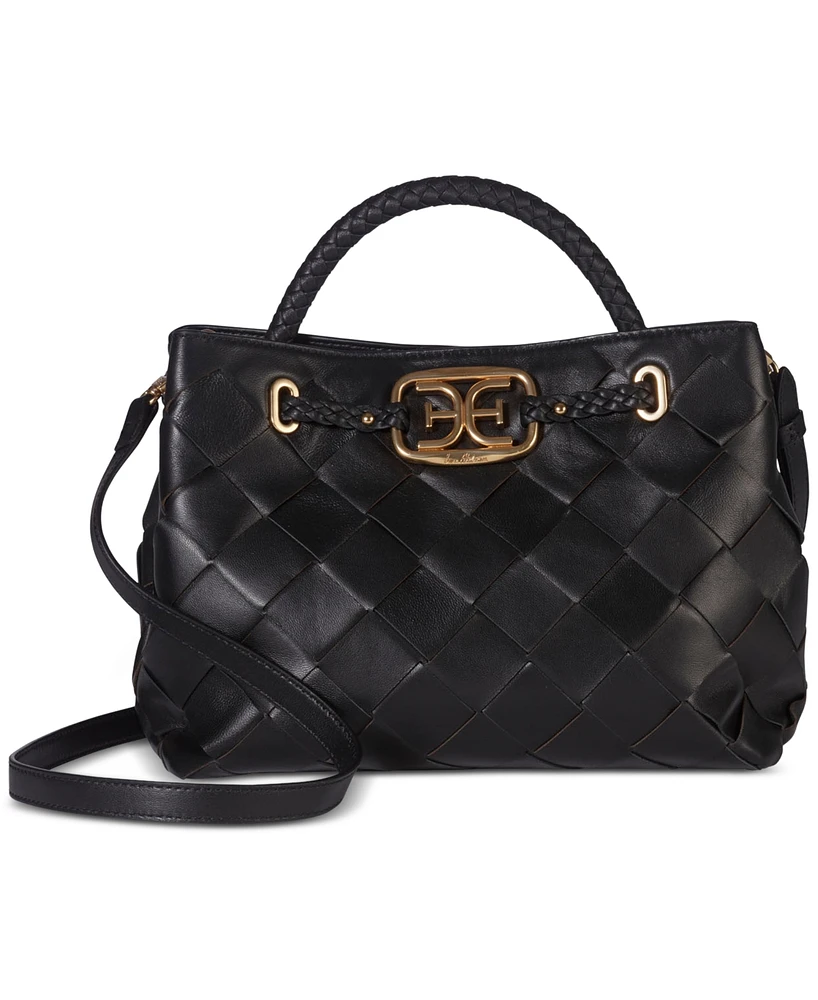 Sam Edelman Cleo Small Woven Leather Satchel