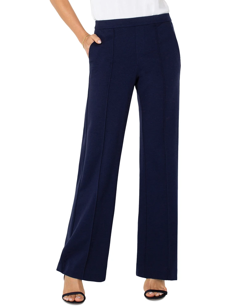 Liverpool Los Angeles Petite Pull-On Wide-Leg Pants