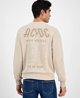 Tai Apparel Men's Ac/Dc Relaxed Fit Long Sleeve Crewneck Graphic Sweatshirt