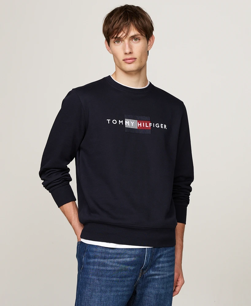 Tommy Hilfiger Men's Embroidered Logo Crewneck Sweatshirt