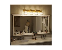 gaomon Modern Crystal Bathroom Vanity Lights Gold Bathroom Light Fixtures Crystal Vanity Shower Lights Over Mirror