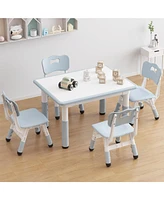 gaomon Adjustable Kids Table & 4 Ergonomic Chairs Set