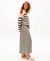 Tommy Hilfiger x Sofia Richie Grainge Women's Brenton Striped Drop-Waist Maxi Skirt