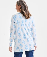 Style & Co Women's Printed Open-Front Cardigan, Exclusively at Macy's