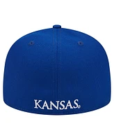 Men's New Era Royal Kansas Jayhawks Evergreen 59FIFTY Fitted Hat