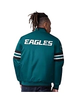 Starter Men's Midnight Green Philadelphia Eagles Scout I Full-Snap Varsity Jacket