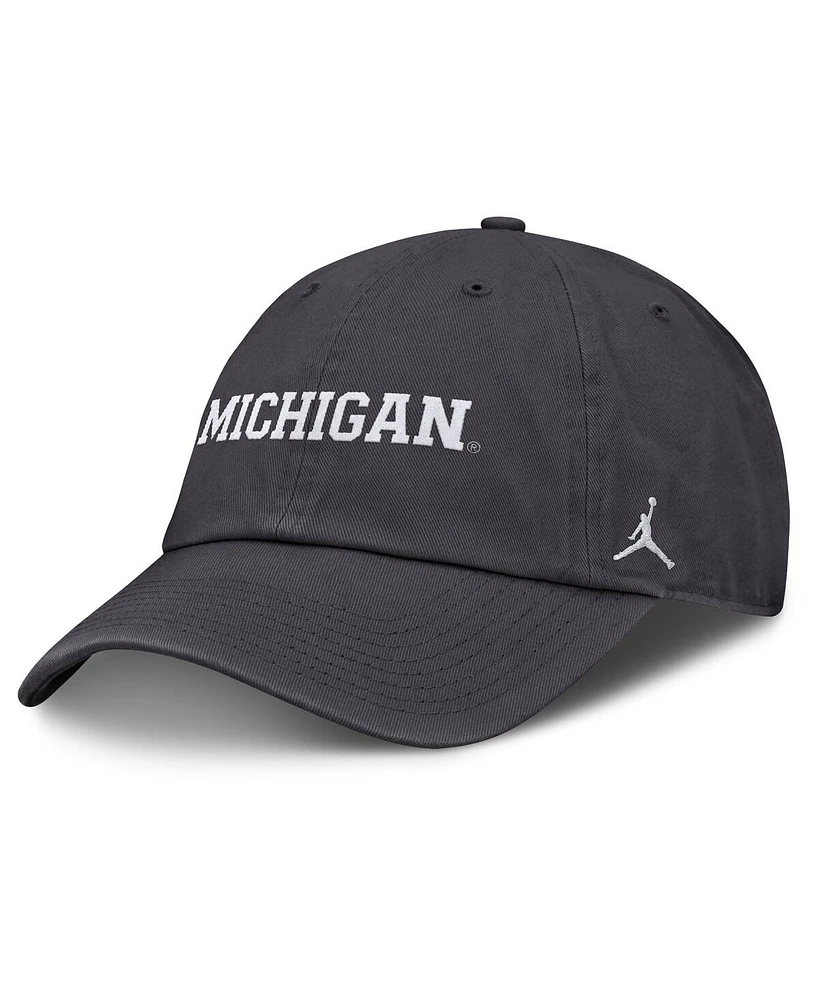 Jordan Men's Charcoal Michigan Wolverines Campus Club Adjustable Hat