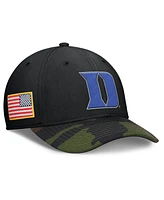 Nike Men's Black/Camo Duke Blue Devils 2024 Military Appreciation Rise Swoosh Performance Flex Hat