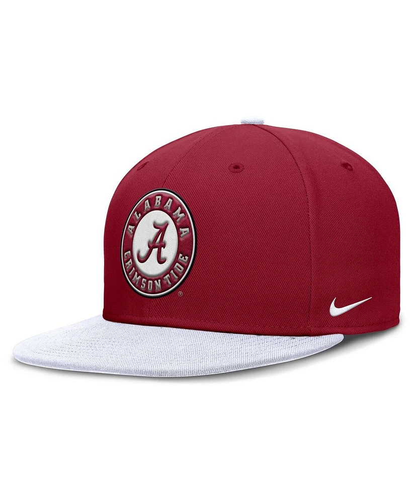 Nike Men's Crimson/White Alabama Crimson Tide Two-Tone Primetime Performance Fitted Hat