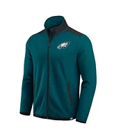 Fanatics Men's Kelly Green Philadelphia Eagles Color Block Polar Fleece Full-Zip Jacket