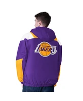 Starter Men's Purple/Gold Los Angeles Lakers Charger Half-Zip Pullover Jacket