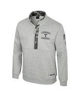 Colosseum Men's Heather Gray Tennessee Volunteers Oorah Oht Military Appreciation Fleece Quarter-Zip Jacket