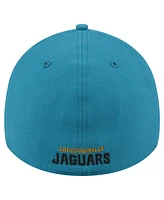 New Era Men's Teal Jacksonville Jaguars Throwback Crawl Standard 39THIRTY Flex Hat