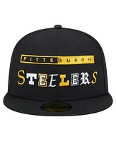 New Era Men's Black Pittsburgh Steelers Ransom 59FIFTY Fitted Hat