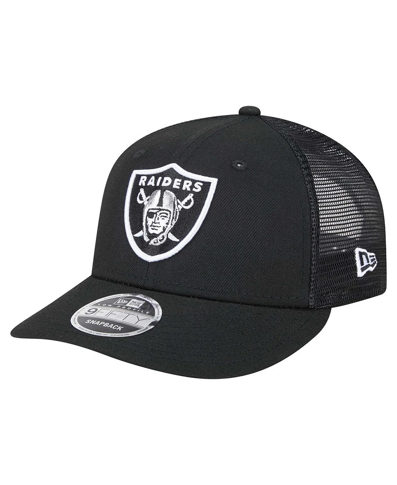 New Era Men's Black Las Vegas Raiders Low Profile 9FIFTY Snapback Hat