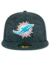 New Era Men's Black Miami Dolphins Geo 59FIFTY Fitted Hat