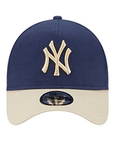 New Era Men's Navy New York Yankees Moleskin A-Frame 9FORTY Adjustable Hat