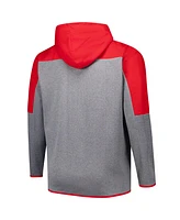 Fanatics Men's Red/Gray Georgia Bulldogs Big Tall Pieced Full-Zip Hoodie Jacket