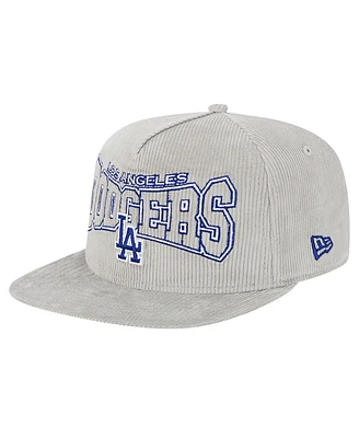 New Era Men's Gray Los Angeles Dodgers Corduroy Golfer Snapback Hat