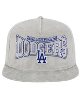 New Era Men's Gray Los Angeles Dodgers Corduroy Golfer Snapback Hat