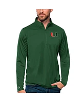 Antigua Men's Green Miami Hurricanes Tribute Quarter-Zip Top