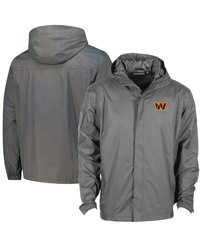 Dunbrooke Men's Graphite Washington Commanders Tropic Waterproof Packable Full-Zip Hoodie Jacket