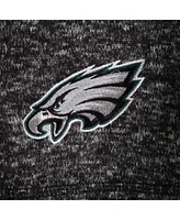 Antigua Men's Heather Black Philadelphia Eagles Fortune Quarter-Zip Pullover Jacket