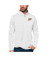 Antigua Men's White Purdue Boilermakers Tribute Quarter-Zip Top
