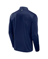 Fanatics Men's Navy Notre Dame Fighting Irish Fundamental Defender Quarter-Zip Jacket