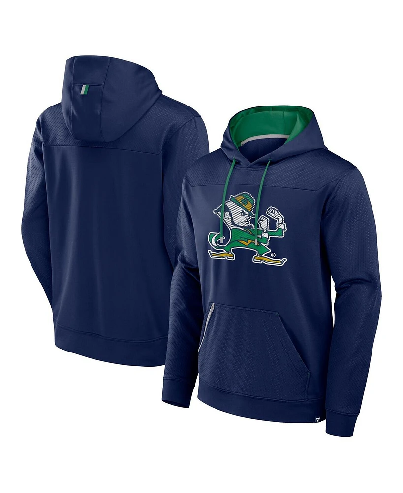 Fanatics Men's Navy Notre Dame Fighting Irish Defender Dot Faded Primary Pullover Hoodie