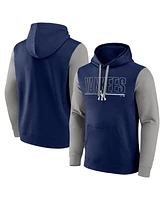 Fanatics Men's Navy New York Yankees Outline Fleece Pullover Hoodie