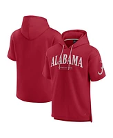 Fanatics Men's Crimson Alabama Tide Ready Short Sleeve Pullover Hoodie