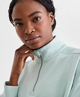 Id Ideology Women's Relaxed Lightweight Quarter-Zip Top, Exclusively at Macy's