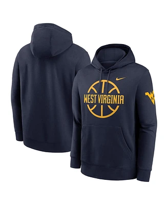 Nike Men's Navy West Virginia Mountaineers Basketball Icon Club Fleece Pullover Hoodie